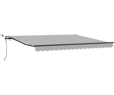 Ištraukiama markizė Šviesiai pilka 400 × 300 cm Poliesteris
