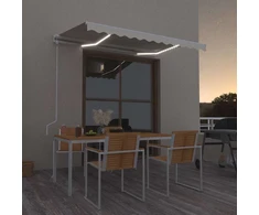 Automatinė markizė su LED/vėjo jutikliu, kreminė, 300x250cm