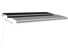 Automatinė markizė su LED/vėjo jutikliu, antracito, 500x350cm