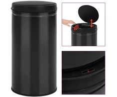 Automatinė šiukšliadėžė su jutikliu, juoda, plienas, 60l