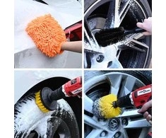 Automobilių šepetėlių rinkinys Įvairiaspalvis poliratanas