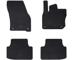 Automobilių kilimėlis 4 pcs Juoda Guma