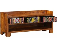 Batų suolelis Medus ruda 100 x 35 x 45 cm Alyvuogių masyvas