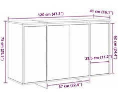 Kabalas Amatininkų ąžuolas 120 x 41 x 75 cm Apdirbta mediena