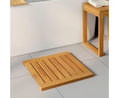 Badematte 2 vnt. Natūrali 50 x 50 cm Kietos akacijos mediena