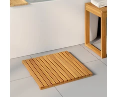 Badematte 2 vnt. Natūrali 50 x 50 cm Kietos akacijos mediena