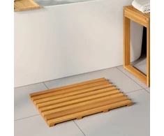 Badematte 2 vnt. Natūrali 56 x 37 cm Kietos akacijos mediena