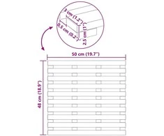 Badematte Paprastas Ruda 50 x 48 x 2,5 cm Medis