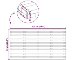 Badematte Paprastas Ruda 100 x 53 x 2,5 cm Medis