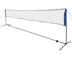 Badmintono tinklas su plunksninukais, 600x155 cm