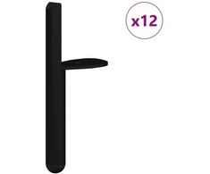 Baldų kojelės 12 vnt. Juoda 66 x 36 x 160 mm Geležis