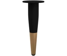 Baldų kojelės 2 pcs Juodas ir auksinis Ø 40 x 98 mm Geležis