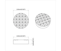 Baldų kojų pagalvėlės 2 pcs Juoda Ø 14 x 4 mm EVA
