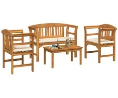 Lauko baldų komplektas Sodo rožių poilsio rinkinys 4 pcs Kietos akacijos mediena