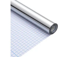 Baldų lipdukas Sidabro 90 x 500 cm Plastmasė