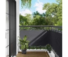 Balkono Ekranas Antracitas 75 x 200 cm PU dengtas oksfordas alu
