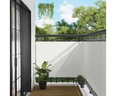Balkono Ekranas Baltas 120 x 200 cm PU dengtas oksfordas alu