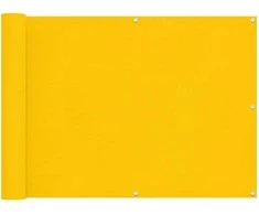 Balkono Ekranas Geltona 75 x 200 cm PU dengtas oksfordas alu