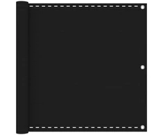 Balkono Ekranas Juoda 75 x 700 cm HDPE ir aliuminis