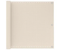 Balkono Ekranas Kreminė 120 x 800 cm HDPE ir aliuminis