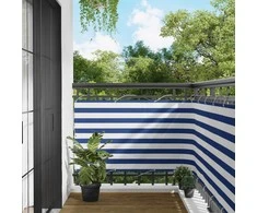 Balkono Ekranas Mėlyna ir balta 100 x 200 cm Oksfordo audinys