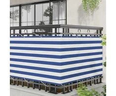 Balkono Ekranas Mėlyna ir balta 90 x 200 cm