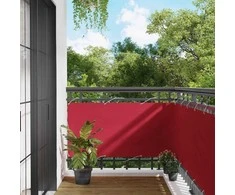 Balkono Ekranas Raudona 75 x 200 cm PU dengtas oksfordas alu