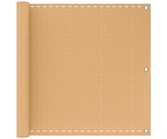 Balkono Ekranas Smėlio 75 x 1200 cm HDPE ir aliuminis