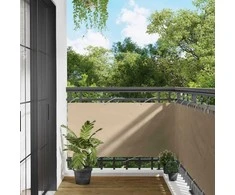 Balkono Ekranas Smėlio 75 x 200 cm PU dengtas oksfordas alu