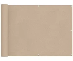 Balkono Ekranas Smėlio 75 x 200 cm PU dengtas oksfordas alu