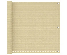 Balkono Ekranas Smėlio 90 x 1200 cm HDPE ir aliuminis