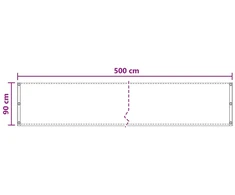 Balkono uždanga Smėlio 90 x 500 cm HDPE ir aliuminis