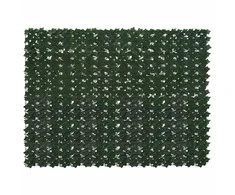 Balkono ekranas su lapais Tamsiai žalia 200 x 150 cm