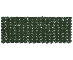 Balkono ekranas su lapais Tamsiai žalia 200 x 75 cm