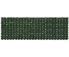 Balkono uždanga su lapais Tamsiai žalia 300 x 100 cm