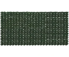 Balkono uždanga su lapais Tamsiai žalia 300 x 150 cm