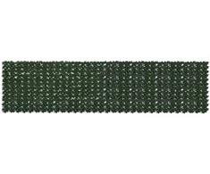 Balkono ekranas su lapais Tamsiai žalia 400 x 100 cm