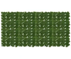 Balkono ekranas su lapais Žalia 200 x 100 cm