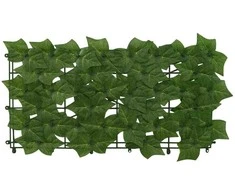 Balkono ekranas su lapais Žalia 200 x 75 cm