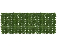 Balkono ekranas su lapais Žalia 200 x 75 cm