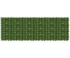Balkono ekranas su lapais Žalia 300 x 100 cm
