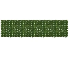 Balkono ekranas su lapais Žalia 300 x 75 cm