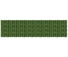 Balkono ekranas su lapais Žalia 400 x 100 cm