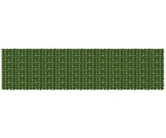 Balkono ekranas su lapais Žalia 600 x 150 cm