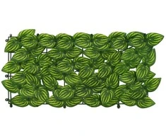 Balkono ekranas su lapais Žalia ir geltona 400 x 75 cm