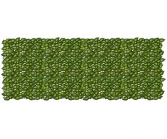 Balkono ekranas su lapais Žalia ir geltona 200 x 75 cm