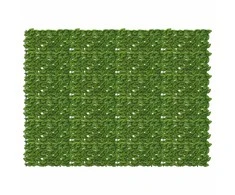 Balkono ekranas su lapais Žalia ir geltona 200 x 150 cm