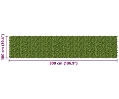 Balkono uždanga su lapais Žalia ir geltona 500 x 100 cm
