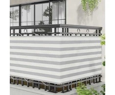 Balkono Ekranas Šviesiai pilka ir balta. 100 x 400 cm