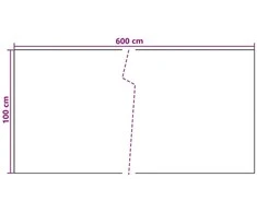 Balkono uždanga 600 x 100 cm poliratanas Tamsiai pilka